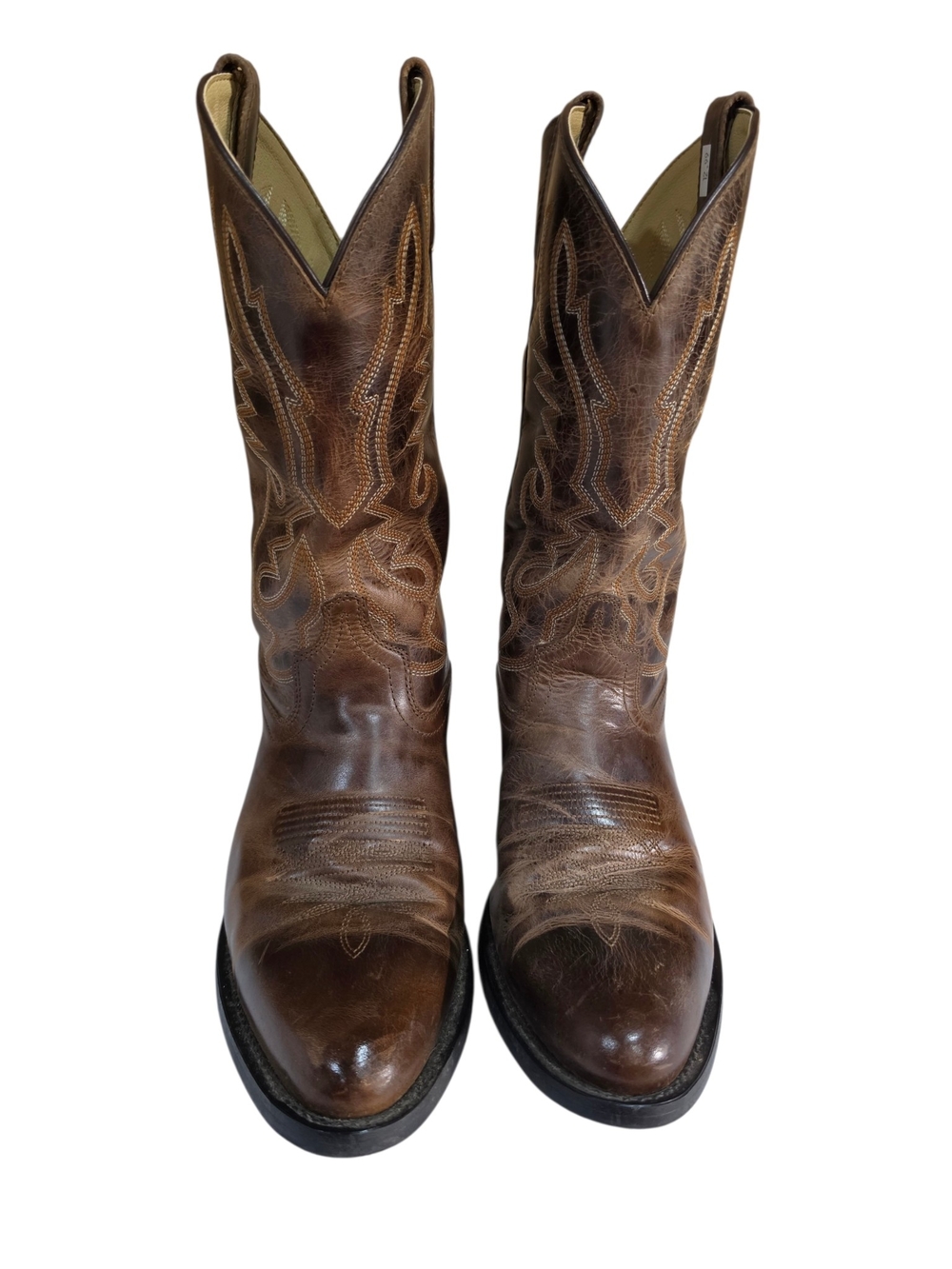 Smoky Mountain Boots Men's Brown Leather Western Cowboy Boots Size 9.5D